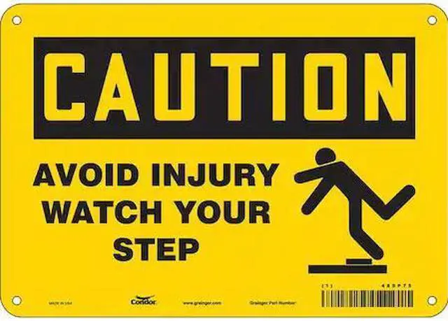Main image of CONDOR 485P75 Safety Sign, 7 in Height, 10 in Width, Aluminum, Vertical