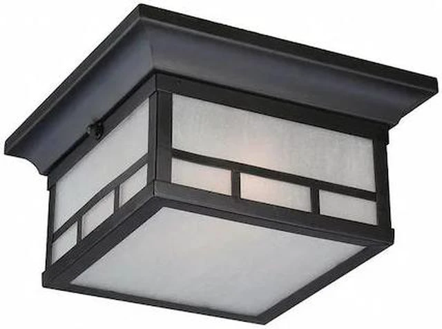 Main image of NUVO 60-5606 Drexel 2-Light Outdoor Flush Fixture with Frosted Seed Glass