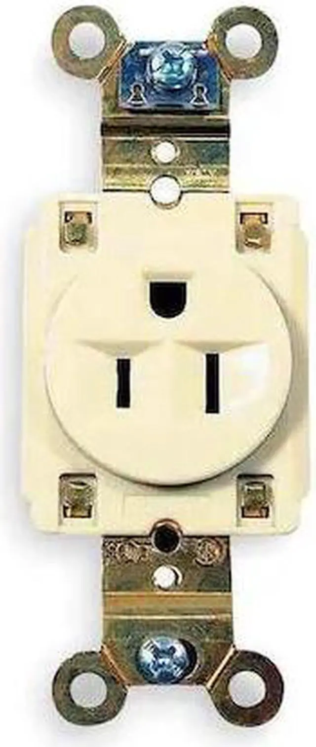 Alt view image 2 of 2 - HUBBELL WIRING DEVICE-KELLEMS HBL5261I Straight Blade Receptacle, 5-15R, 15 A,