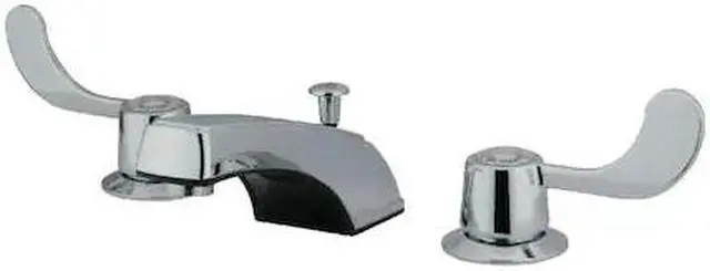 Alt view image 4 of 7 - Kingston Brass KB931B Vista Widespread Bathroom Faucet with Brass Pop-Up Drain A, Polished Chrome