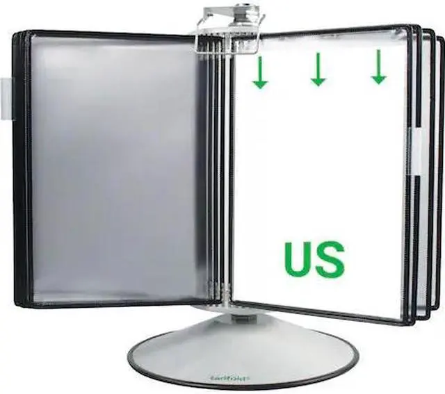 Main image of TARIFOLD RA295B Rotary Display Unit Base, 50 Pockets, Black