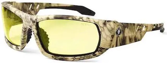 Main image of ERGODYNE ODIN-HI ODIN, Safety Glasses, Uncoated, Yellow Lens, Kryptek