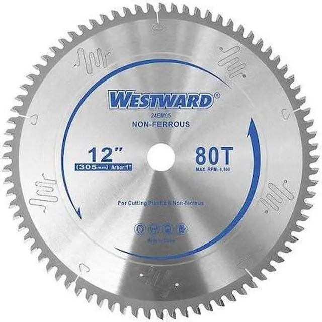 Main image of WESTWARD 24EM05 12",80-Teeth Circular Saw Blade