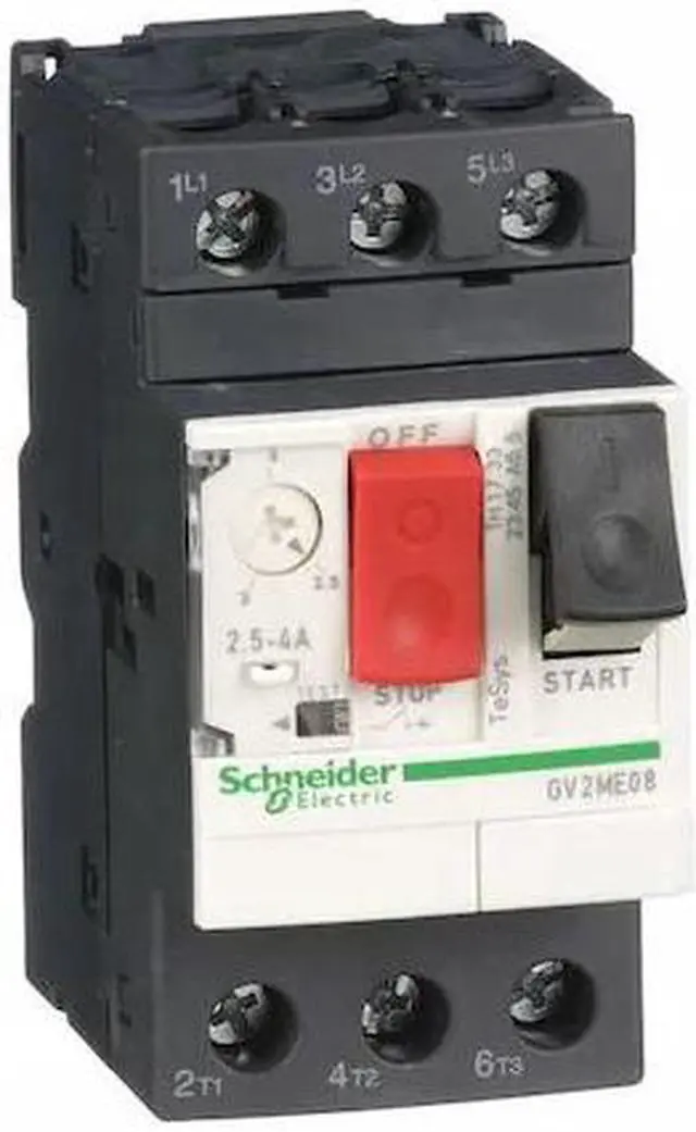 Alt view image 3 of 7 - SCHNEIDER ELECTRIC GV2ME08 Manual Motor Starter, Not Applicable, 3 P, 3 Phase,