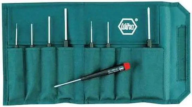 Alt view image 5 of 6 - Wiha 26199 8 Piece Precision Slotted & Phillips Screwdriver Pouch Set