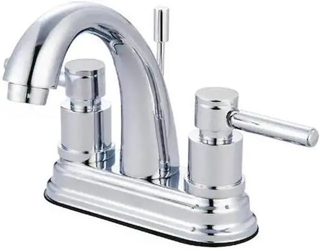 Alt view image 3 of 3 - Kingston Brass KS8611DL Two Handle 4 in. Centerset Lavatory Faucet with Brass Pop-up