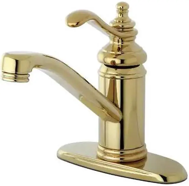 Alt view image 4 of 4 - Kingston Brass KS3402TL Single Handle 4 in. Centerset Lavatory Faucet with Push-Up & Optional Deck Plate