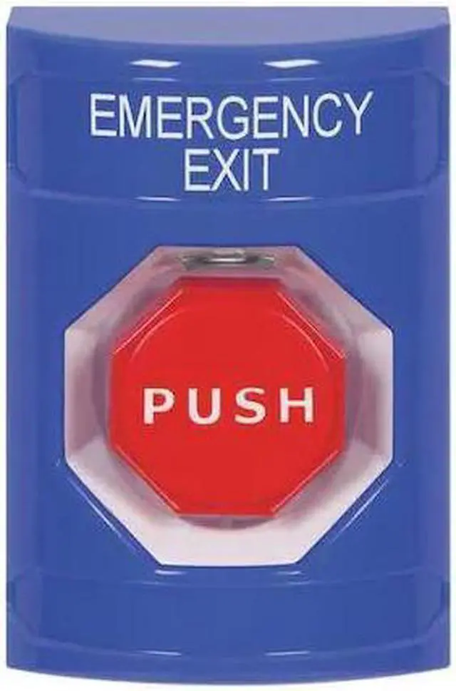 Alt view image 2 of 2 - SAFETY TECHNOLOGY INTERNATIONAL SS2405EX-EN Emergency Exit Push Button,Blue