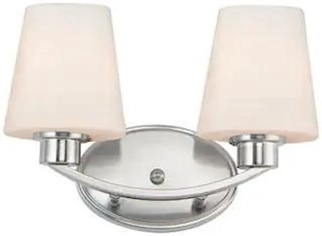 Main image of MAXIM LIGHTING 11832SWSN Shelter 2-Light 13" Wide Satin Nickel Vanity Light