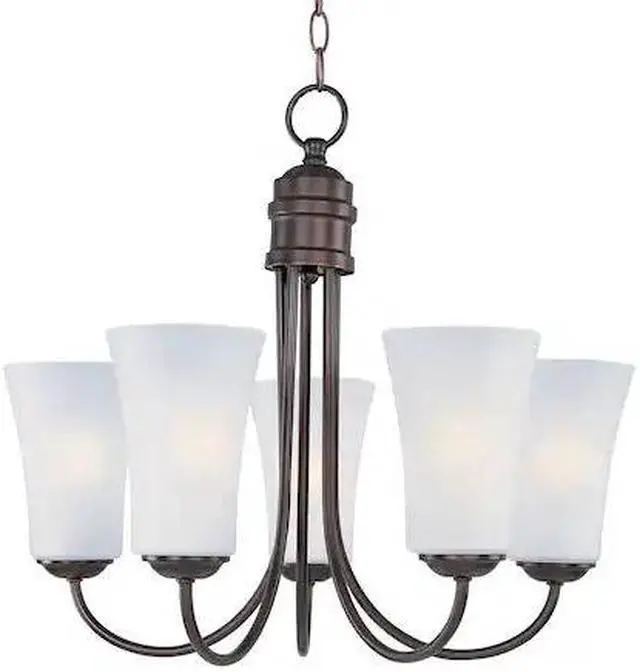 Alt view image 4 of 5 - Maxim 10045FTOI Logan 5-Light Chandelier, Oil Rubbed Bronze