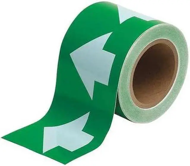 Main image of BRADY 91290 Arrow Tape,White/Green,4 In. W