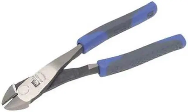 Alt view image 2 of 2 - Pliers, Diagonal, w/Cutter, Blue/Gray, 8 In