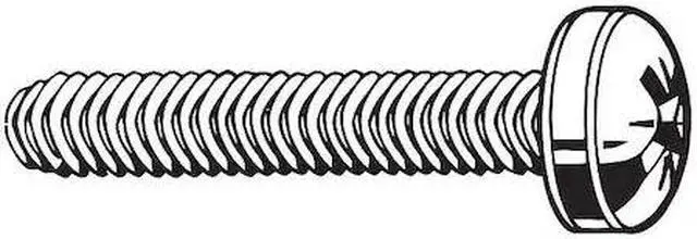 Main image of ZORO SELECT M67150.050.0008 Thread Cutting Screw, M5 x 8 mm, Zinc Plated Steel