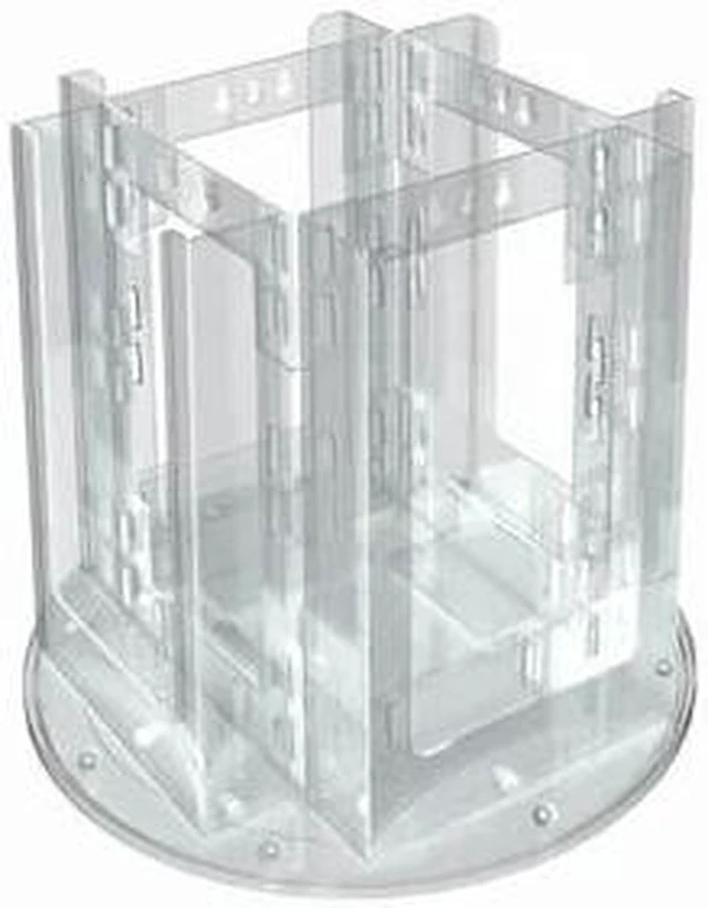 Main image of AZAR DISPLAYS 252317 Four-Pocket Revolving Trifold Brochure Holder