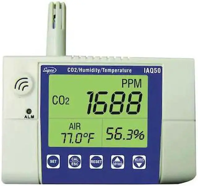Alt view image 3 of 5 - Indoor Air Quality Monitor,Wall Mounted SUPCO IAQ50