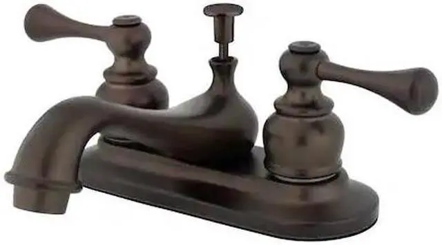 Alt view image 2 of 2 - Two Handle 4" Centerset Lavatory Faucet with Retail Pop-up in Oil Rubbed Bronze by Kingston Brass