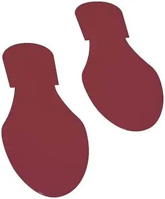 Main image of MIGHTY LINE BRNFTPRT Footprint Floor Marking Tape Vinyl Brown, 3-1/2" W x