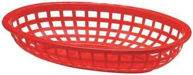 Main image of TABLECRAFT 1074R Classic Basket, Oval, Red,PK36