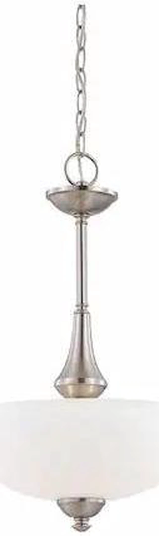 Main image of NUVO 60-5038 Patton 3 Light Pendant Frosted Glass Brushed Nickel