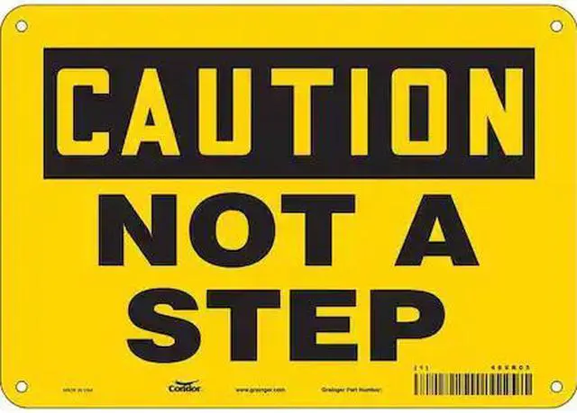 Main image of CONDOR 469R05 Safety Sign, 7 in Height, 10 in Width, Aluminum, Vertical