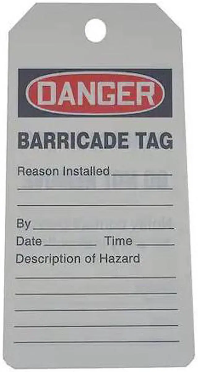 Main image of ZORO SELECT 43Z239 Danger Tag By The Roll, Lockout Tagout, Cardstock, 6 1/4 in