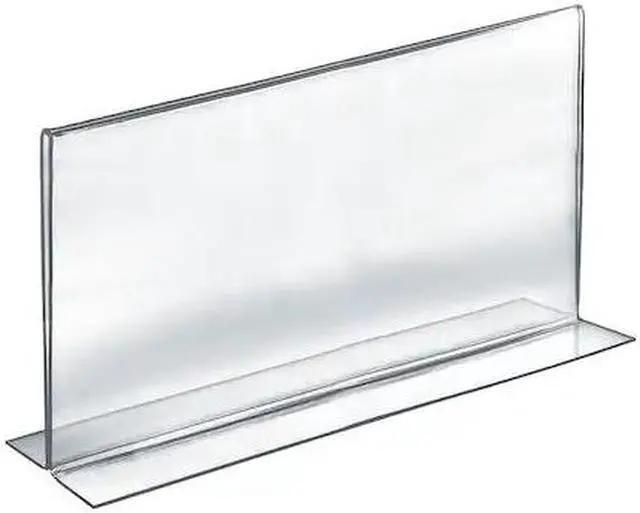 Main image of AZAR DISPLAYS 152709 17"W x 11"H Double-Foot Two Sided Sign Holder, PK10