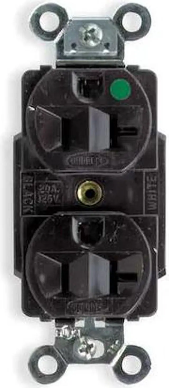 Alt view image 2 of 2 - HUBBELL WIRING DEVICE-KELLEMS HBL8300 Straight Blade Receptacle, 5-20R, 20 A,