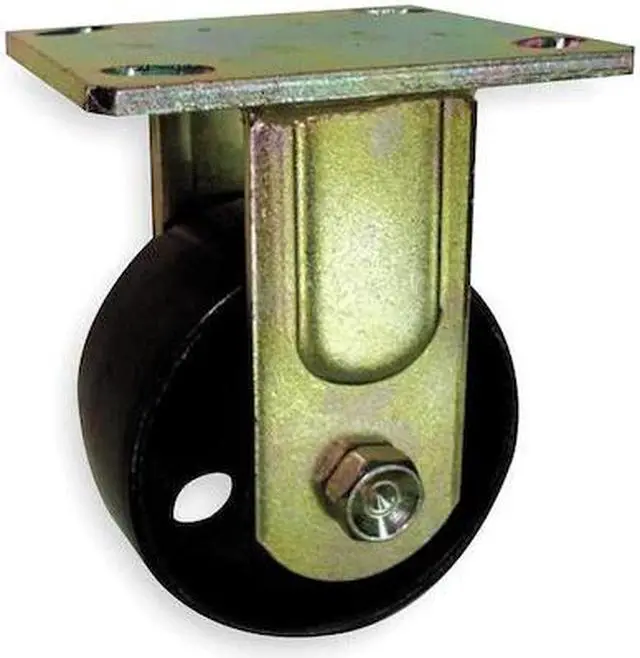 Main image of ZORO SELECT 1NVC2 Rigid Plate Caster,Steel,4 in.,1000 lb.