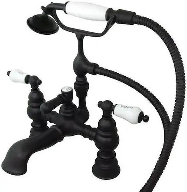 Alt view image 3 of 5 - ENGLISH HERITAGE LEG TUB FILLER W/HAND SHOWER-Oil Rubbed Bronze Finish