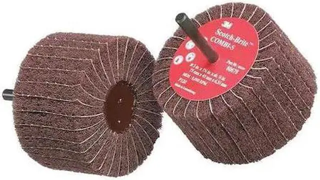 Alt view image 2 of 2 - SCOTCH-BRITE FN510079307 Flap Wheel,Intrleaf,AO,3x1.75x1/4,120G