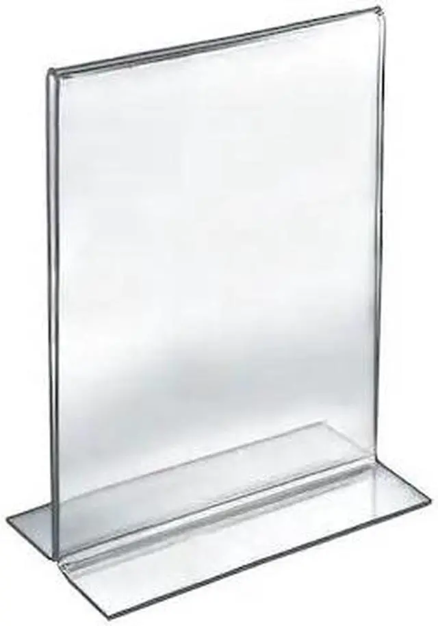 Main image of AZAR DISPLAYS 152706 8.5"W x 14"H Double-Foot Two Sided Sign Holder, PK10