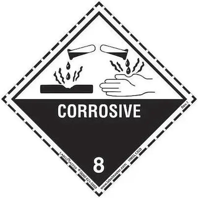 Alt view image 2 of 2 - SI Products Staples Industrial Corrosive Label Worded HMSL130D