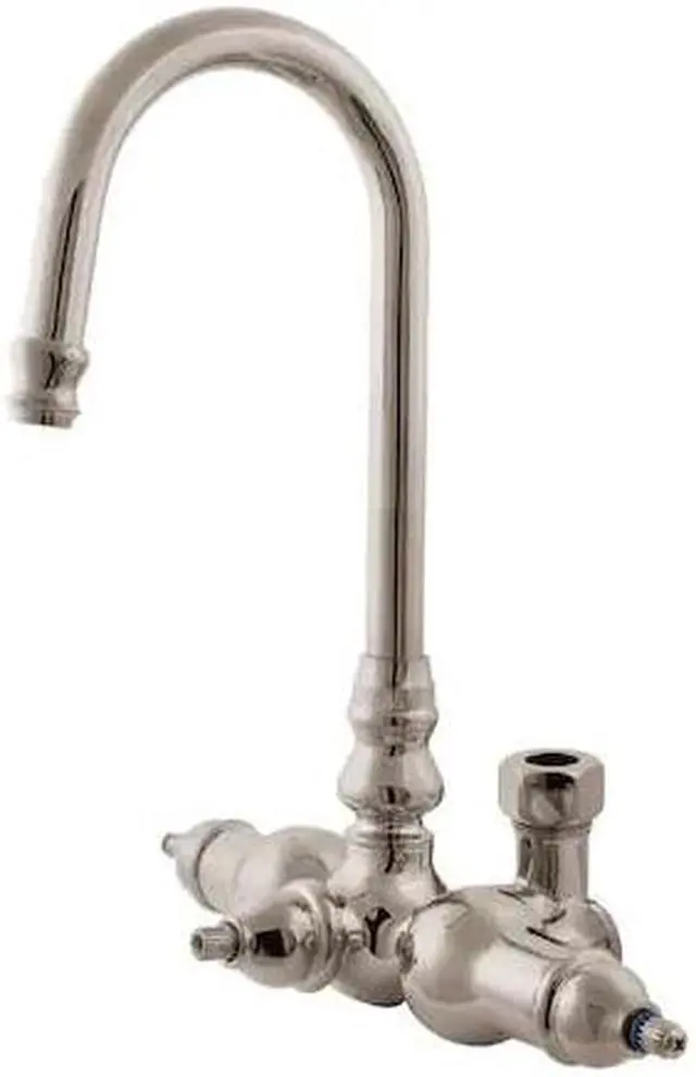 Alt view image 6 of 10 - Kingston Brass ABT200-8 Goose Neck Faucet with Back Outlet & Diverter