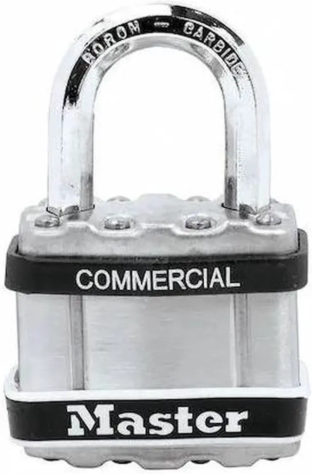 Alt view image 2 of 2 - Alike-Keyed Padlock, Extended Shackle Type, 1" Shackle Height, Silver