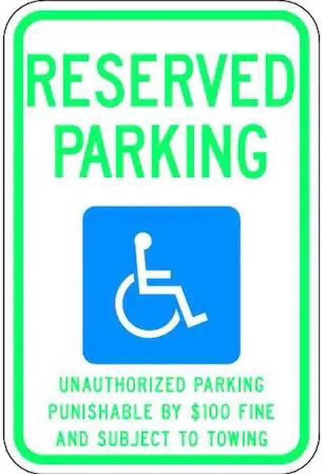 Alt view image 2 of 2 - LYLE HC-TN01-12HA ADA Handicapped Parking Sign,18" x 12, HC-TN01-12HA