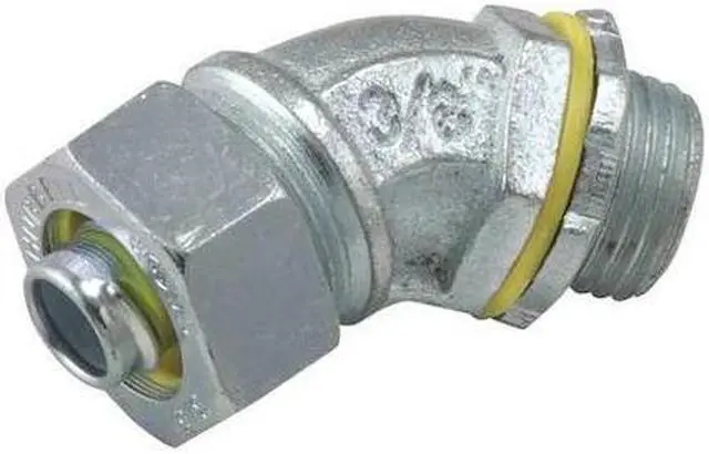 Alt view image 3 of 4 - RACO 3444 Conduit Fitting Connector, 1 in, Liquid-Tight, Steel, Electro Zinc