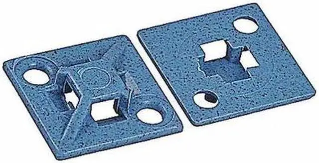 Main image of TY-RAP TC5344A-PDT Metal Detectable Cable Tie Mount, Polypropylene, Blue, 0.75