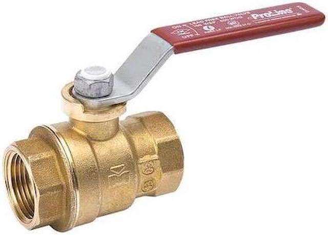Main image of ZORO SELECT 107-401NL 1/4" FNPT Brass Ball Valve Inline