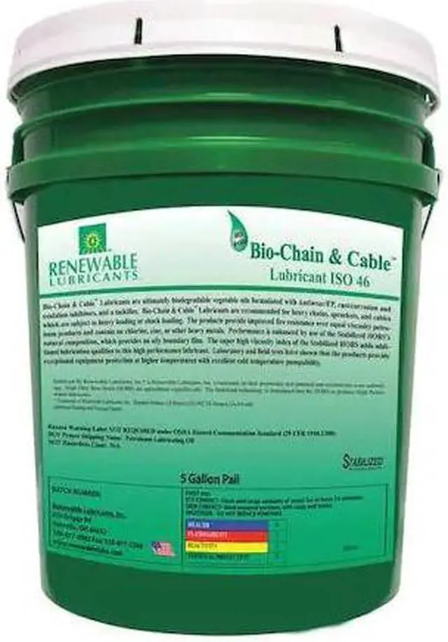 Alt view image 2 of 2 - Renewable Lubricants Chain, Cable, and Wire Rope Lubricant Yellow   83054