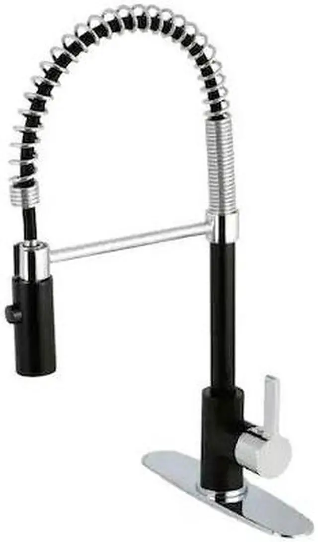 Main image of Gourmetier LS8777CTL Continental Kitchen Faucet with Pull-Down Sprayer, Matte Black/Chrome