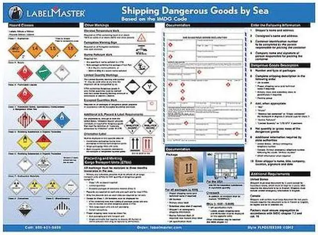 Main image of LABELMASTER PLPOSTER200 Shipping Dangerous Goods By Sea Poster