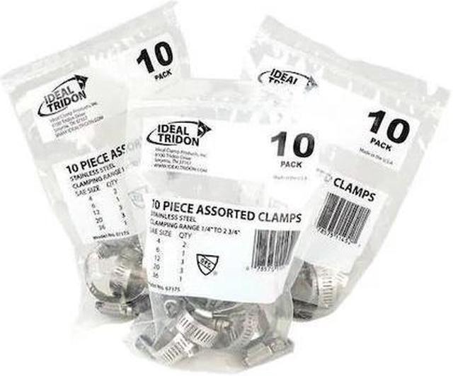 Main image of ZORO SELECT 671755J Hose Clamp Assortment,Stainless Steel,PK10
