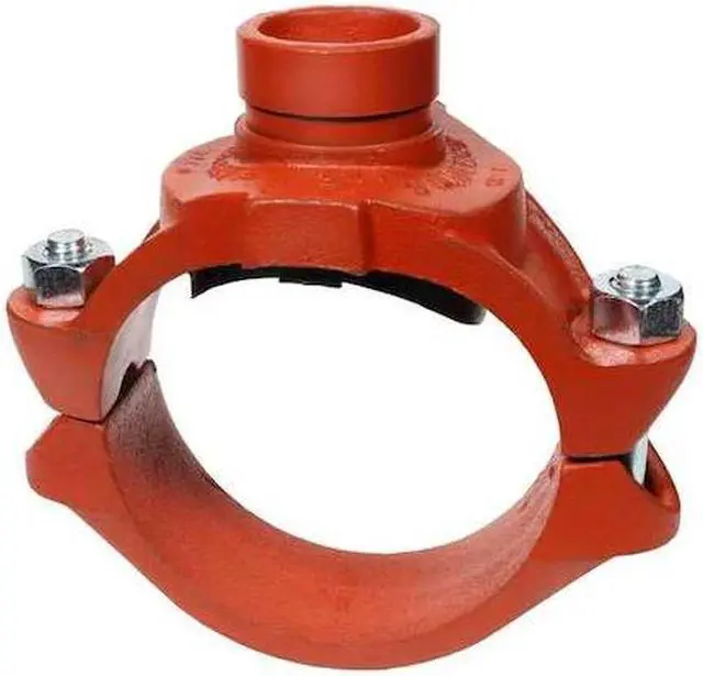 Main image of ZORO SELECT 0390173631 Clamp-T w/GroovedBranch, 6x2", Iron, 500psi