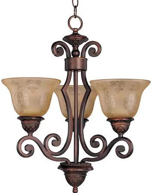 Main image of MAXIM 11235SAOI Symphony 3-Light 19" Wide Oil Rubbed Bronze Chandelier