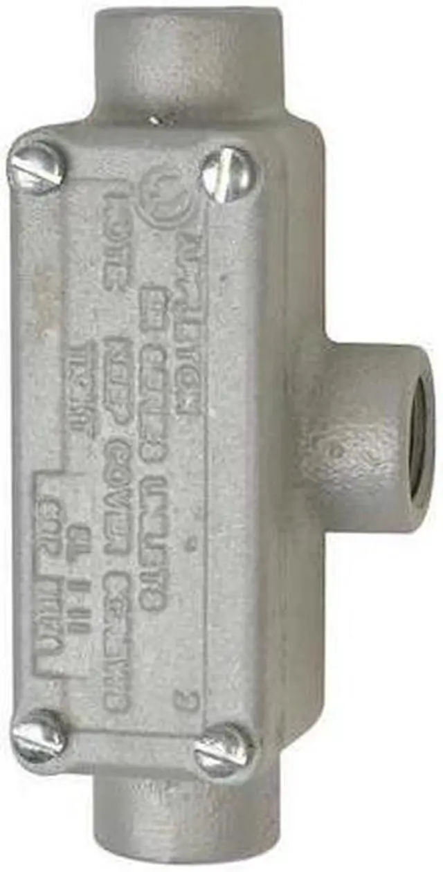 Alt view image 3 of 3 - APPLETON ELECTRIC ERT75 Conduit Outlet Body w/Cover,Iron,T