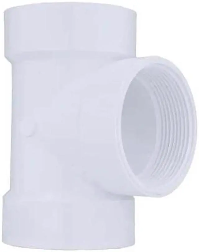 Alt view image 2 of 2 - ZORO SELECT 1CNY2 PVC Flush Clean Out Tee, FNPT x Hub x Hub, 2 in Pipe Size