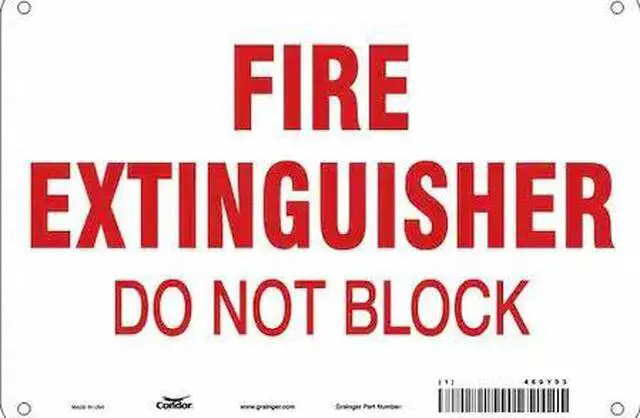 Main image of CONDOR 469Y03 Safety Sign, 7 in Height, 10 in Width, Aluminum, Vertical