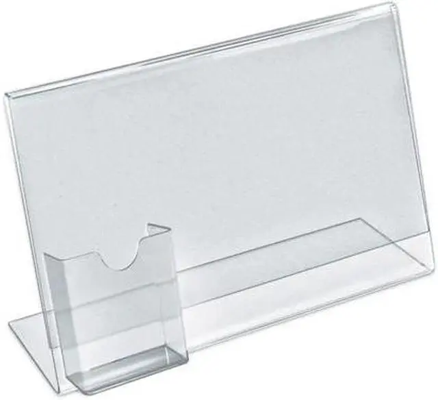 Alt view image 2 of 3 - Azar Displays Sign Holder with Attached Brochure Holder 8.5 x 11-inch 10/Pack 252043