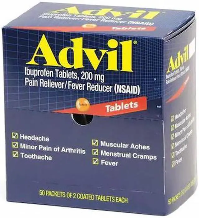 Main image of ADVIL 015489 Pain Relief,Tablet,200mg Size,PK100