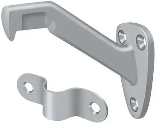 Alt view image 2 of 2 - Deltana HRB325U26D 3.31 in. Projection Hand Rail Brackets, Satin Chrome - Solid Brass - 10 Case